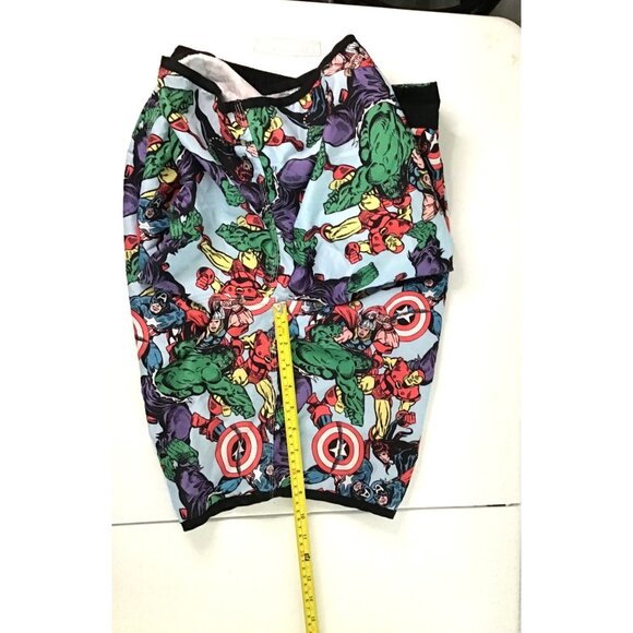MARVEL -MEN'S GRAPHIC DRAWSTRING ELASTIC WAIST SWIM BOARD SHORTS SIZE X-LARGE - Picture 6 of 6